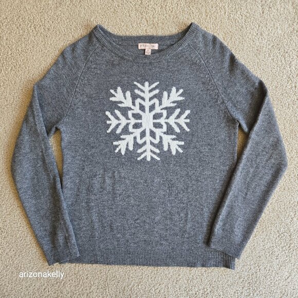 Philosophy Sweaters - Philosophy 100% Cashmere Snowflake Sweater Small